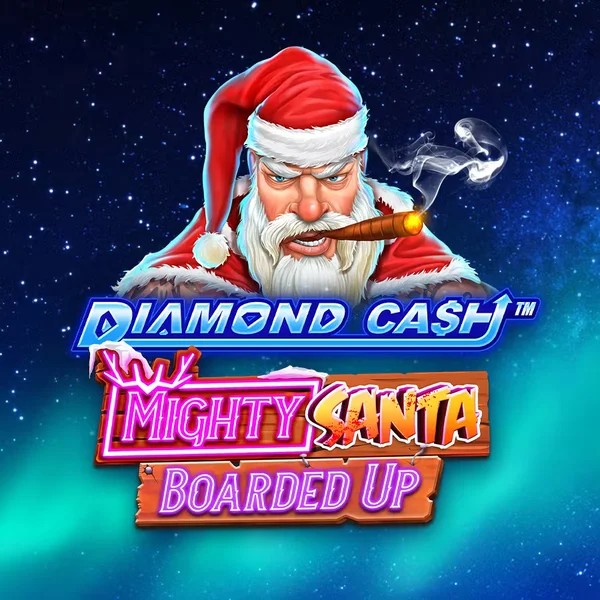 Diamond Cash Mighty Santa Boarded Up slot logo by Greentube at Betrepublic Casino