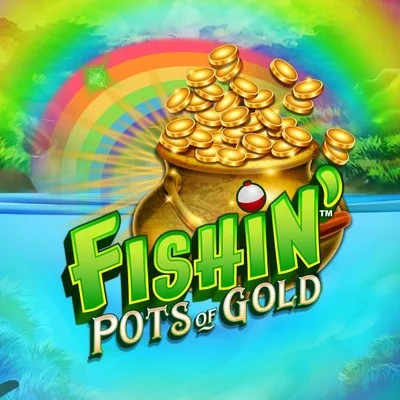 Fishin Pots Of Gold slot logo by Gameburger Studios at Betrepublic Casino